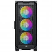 PowerBoost  VK-K521B 650w 80+ USB 3.0 ATX Mesh Ring RGB fan siyah Kasa - 2