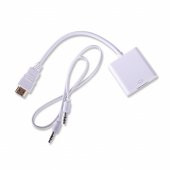 QPORT Q-HD-VGJ HDMI To VGA Ses Girisli Çevirici Adaptör - 2