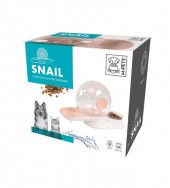 60501699 M-PETS SNAIL HAZNELİ SU ve MAMA KABI PİNK 2800ML-240GR - 1