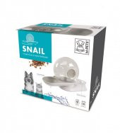 60500699 M-PETS SNAIL HAZNELİ SU ve MAMA KABI WHİTE 2800ML-240GR - 1