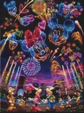 Movas Sanat Mickey Mouse Partisi | Elmas Mozaik Tablo | 45x60 | E20203517 - 2