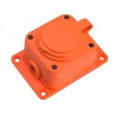 Monofaze Kauçuklu Kablo Bahçe Sıva Üstü Dış Mekan Korunaklı Priz Kapaklı Turuncu Tek Tekli - 4