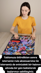 Movas Sanat Venedik Maskeli Kadın | Elmas Mozaik Tablo | Mozaik Puzzle | 60x40 | E20201661M - 7