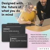 Wacom Intuos Küçük Bluetooth Grafik Çizim Tableti - Siyah - 4