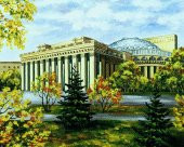 Movas Sanat Opera Binası Ve Bale Salonu | Elmas Mozaik Tablo | Mozaik Puzzle | 50x40 | E20201053M - 1