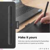 Wacom Intuos Küçük Bluetooth Grafik Çizim Tableti - Siyah - 2