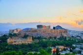 Movas Sanat Akropolis Parthenon Tapınağı Atina | Elmas Mozaik Puzzle | 60x39 | E2020909M - 1