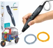 SCRIB3D Gelişmiş 3D Baskı Kalemi - 20 Feet Filament, Şablon Kitabı - 1