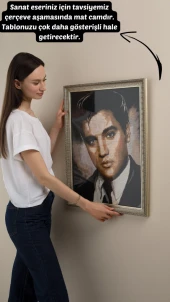 Movas Sanat Soyut Çiçekler | Elmas Mozaik Tablo | Mozaik Puzzle  | 49x35 | E2020191 - 9