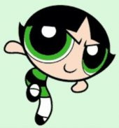 Movas Sanat Powerpuff Girls Buttercup 2  | Mozaik Sticker | 14x15 | E20233820 - 1