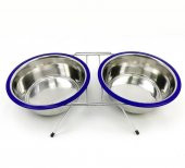 Playfull Krom Kaplı Çiftli Mama Kabı 96 Oz - 1