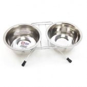 Playfull Krom Kaplı Çiftli Mama Kabı - 1