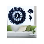 Dekoratif Duvar Saati + Uçan Balon - 1