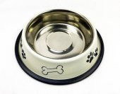 Playfull Desenli Çelik Mama ve Su Kabı 8 Oz - 1