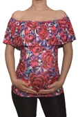 LuvmaBelly  Maternity 2510 Kayık Yaka Hamile Bluzu - 1