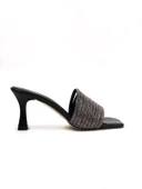 Basskan Kadın Siyah Yeft Çoktaşlı Abiye Terlik thumbnail 2