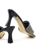 Basskan Kadın Siyah Yeft Çoktaşlı Abiye Terlik thumbnail 1