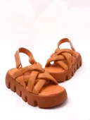 Basskan Kadın Penn Turuncu Yüksek Taban Biyeli Sandalet thumbnail 1