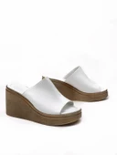 Basskan Kadın Pende-Beyaz Ortopedik Taban Terlik-400 thumbnail 3