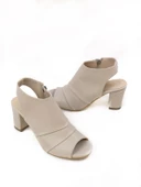 Basskan Kadın Konl Bej Günlük Topuklu Ayakkabı - 1