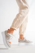 BASSKAN BAYAN GRİ GÜNLÜK YÜRÜYÜŞ SNEAKER SPOR AYAKKABI thumbnail 2