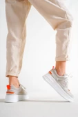 BASSKAN BAYAN GRİ GÜNLÜK YÜRÜYÜŞ SNEAKER SPOR AYAKKABI thumbnail 3