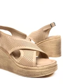 Basskan Nut Vende Yüksek Topuk Platform Ortopedik Taban Sandalet - 3