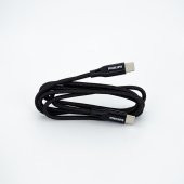 Philips 1Metre 6A 120W Type-C to Type-C Örgülü Hızlı Data ve Şarj Kablosu Siyah - 1
