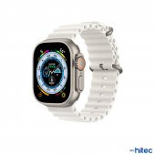 ScHitec 2 Adet 42-49mm Yeni Nesil Apple Uyumlu Akıllı Saat Kordonu Silikon Beyaz ve Turuncu - 3