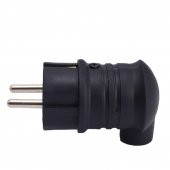 Monofaze Kauçuk İç Dış Mekan Dayanıklı Kablo Bahçe Korunaklı Erkek Eğik Fiş Siyah - 5