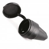 Monofaze Kauçuklu Kablo Bahçe İç Dış Mekan Korunaklı Su Geçirmez Siyah Kapaklı Dişi Fiş Tek 16A - 3