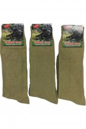 Asker Çorabı Penye Yeşil 3 Adet - 1