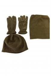 Asker Polar Boyunluk Yeşil+Bere+Eldiven - 1