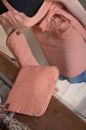 Vivamaison Pamuk Turuncu Aşçı, Garson, Mutfak Önlüğü, Isıya Dayanıklı Fırın Eldiveni ve Tutacak Seti - 6