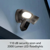 Ring Floodlight Cam Wired Pro Kuş Bakışı ve 3D Hareket Algılama, Bronz - 3