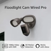 Ring Floodlight Cam Wired Pro Kuş Bakışı ve 3D Hareket Algılama, Bronz - 2