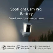 Ring Spotlight Cam Pro, Batarya - 3D Hareket Algılama, İki Yönlü Konuşma - 2