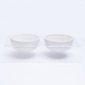 Akrilik, Pleksi Seramik Kase İkili Kedi Ve Mini Irk Köpek-Evcil Hayvan Mama Ve Su Kabı- Şeffaf - 1