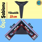 Mobilya Kanepe Sehpa TV Ünitesi Koltuk Ayağı 23 cm Siyah Baza Ayak - 5
