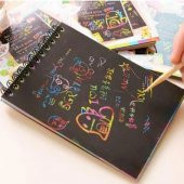 Limmy Sihirli Defter (Siyah 10 Yapraklı) A6 Kazımalı Defter - 1 Adet - 1