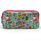 Kalem Kutusu Unicorn Kalemkutu Vegan Deri İki Bölmeli Kalemlik thumbnail 3