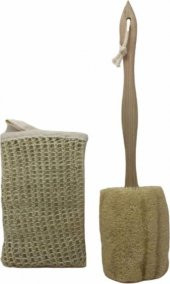 Bora Ahşap Saplı Doğal Kabak Lifi + Sisal Kabak Lif - 1