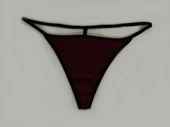 ASM1178 Kadın Bordo Siyah Lastikli Narinlerim String - 6