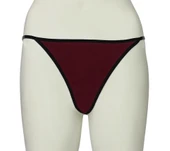 ASM1178 Kadın Bordo Siyah Lastikli Narinlerim String - 1