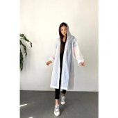 Eleven Market Kadın Erkek Yağmurluk Kapüşonlu Çıtçıtlı Eva Siyah Yağmurluk M21MRC881R03 - 1