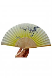 Japon Bambu Kumaş Yelpaze Çanta Boy Stant Hediyeli No.14 - 7