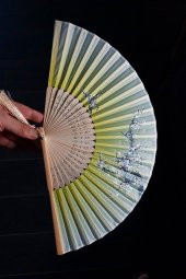 Japon Bambu Kumaş Yelpaze Çanta Boy Stant Hediyeli No.14 - 8