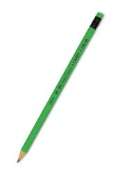 Kurşun Kalem Silgili 4 Adet Candy HB Siyah Kurşun Kalem Silgili Kalem Neon Desenli HB Kalem - 3