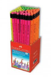 Kurşun Kalem Silgili 4 Adet Candy HB Siyah Kurşun Kalem Silgili Kalem Neon Desenli HB Kalem - 6