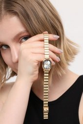 Lilith Roma Rakam Gümüş Kadran Gold Kordon Kadın Kol Saati thumbnail 1